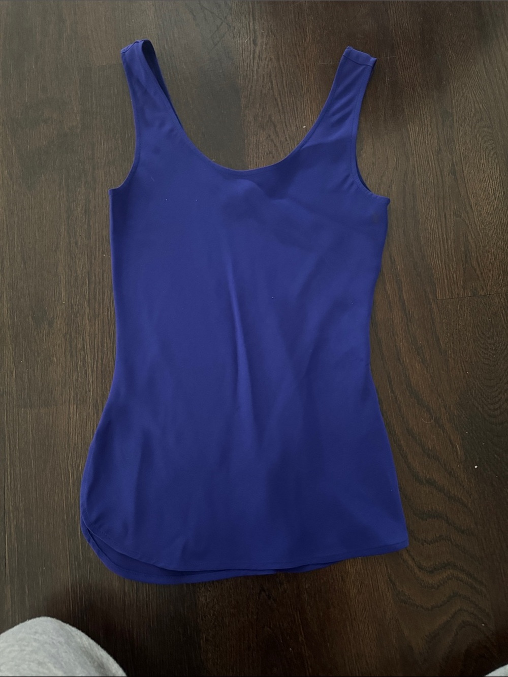 Women’s Scoop Neck Tank silk Top - Deep Blue